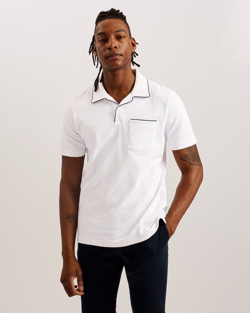 PAISEL-Tops-SS Regular Open Collar Polo- Ted Baker Romania